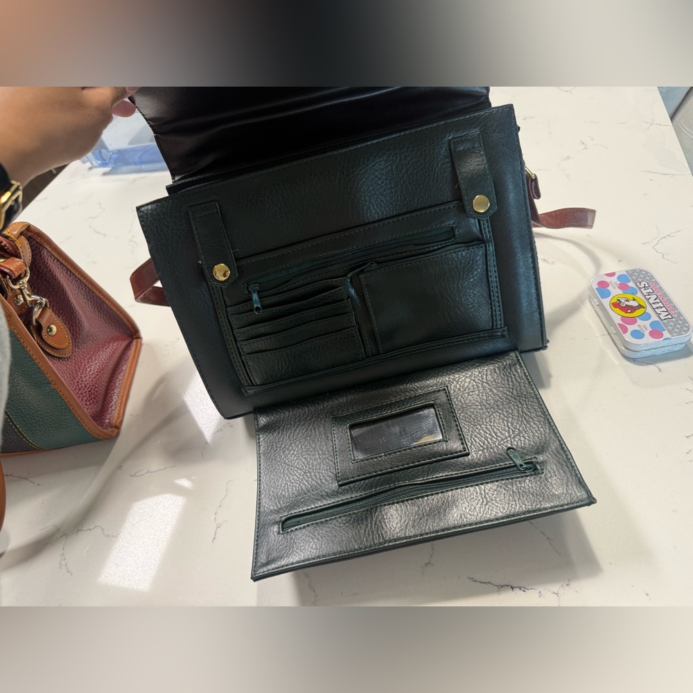 Two-Tone Leather Briefcase - Picture 3 of 3
